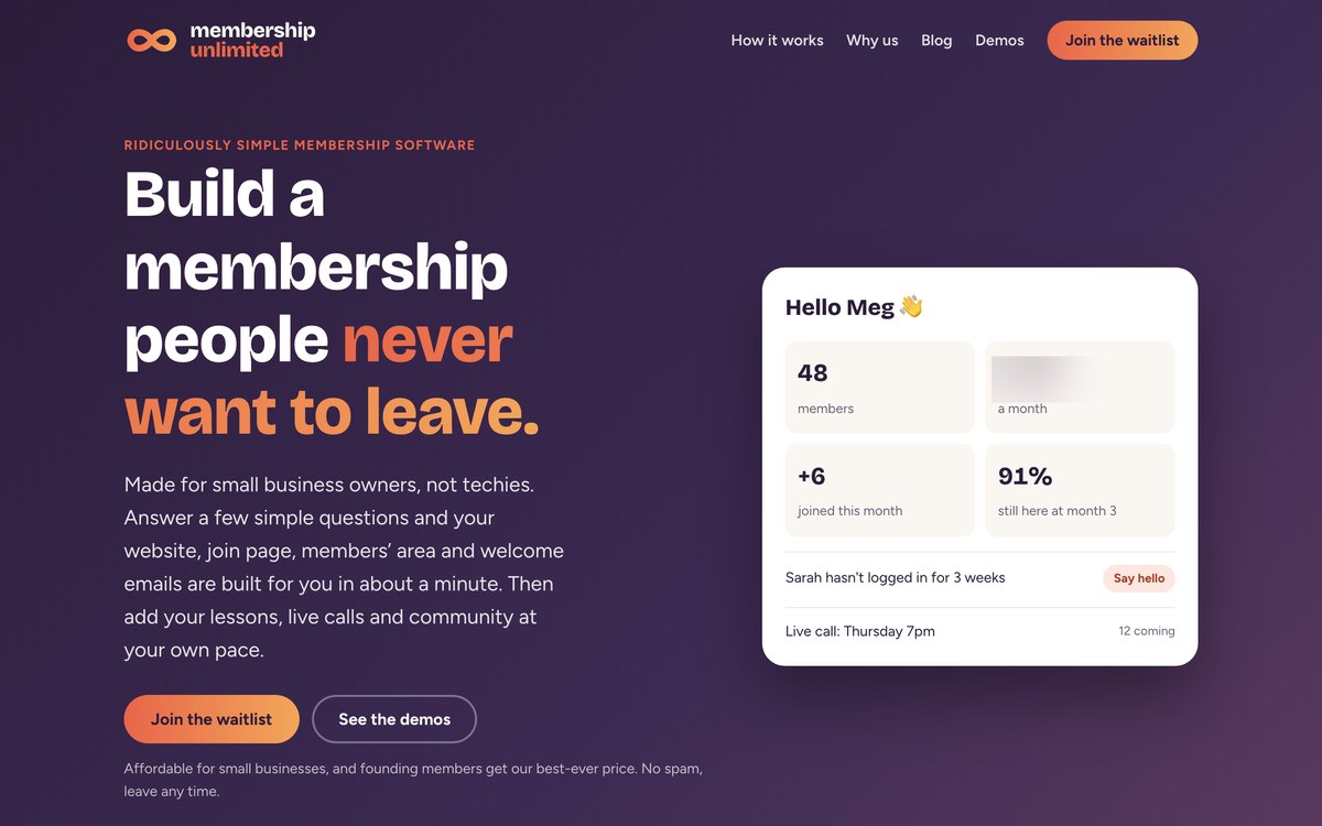 My own membership software
